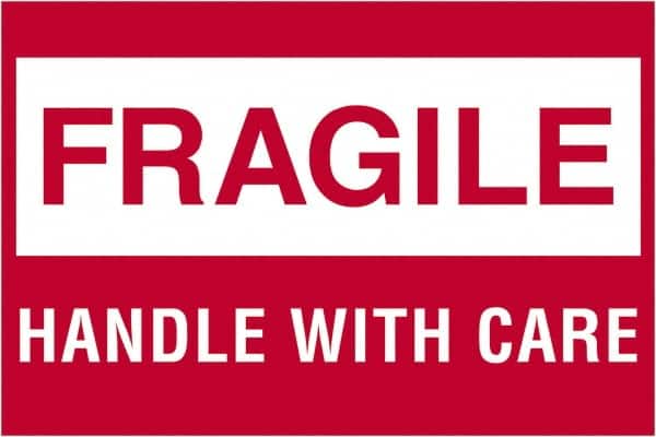 Tape Logic - 3" Long, Red/White Paper Shipping Label - For Multi-Use - Exact Tooling