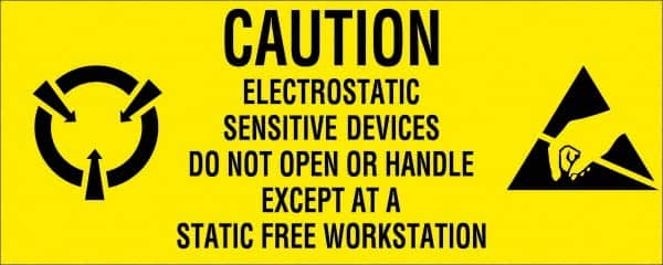 Tape Logic - 2-1/2" Long, Black & Yellow Paper Shipping Label - For Multi-Use - Exact Tooling