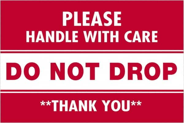 Tape Logic - 3" Long, Red/White Paper Shipping Label - For Multi-Use - Exact Tooling