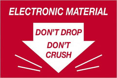 Tape Logic - 3" Long, Red/White Paper Shipping Label - For Multi-Use - Exact Tooling