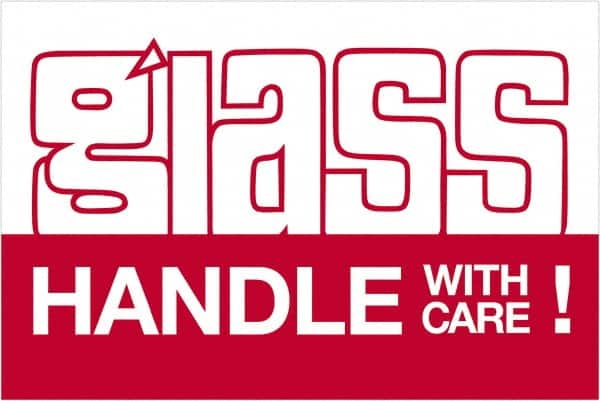 Tape Logic - 3" Long, Red/White Paper Shipping Label - For Multi-Use - Exact Tooling