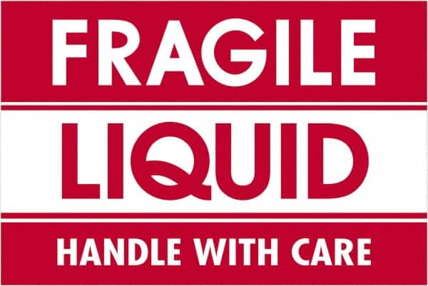 Tape Logic - 3" Long, Red/White Paper Shipping Label - For Multi-Use - Exact Tooling