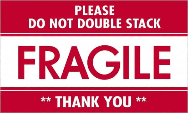 Tape Logic - 5" Long, Red/White Paper Shipping Label - For Multi-Use - Exact Tooling