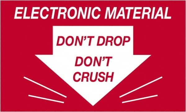 Tape Logic - 5" Long, Red/White Paper Shipping Label - For Multi-Use - Exact Tooling