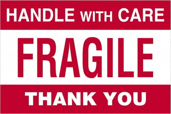 Tape Logic - 6" Long, Red/White Paper Shipping Label - For Multi-Use - Exact Tooling