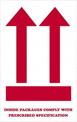 Tape Logic - 8" Long, Red/White Paper Shipping Label - For Multi-Use - Exact Tooling