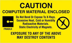 Tape Logic - 5" Long, Black & Yellow Paper Shipping Label - For Multi-Use - Exact Tooling