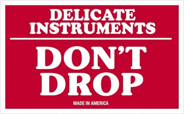 Tape Logic - 5" Long, Red/White Paper Shipping Label - For Multi-Use - Exact Tooling