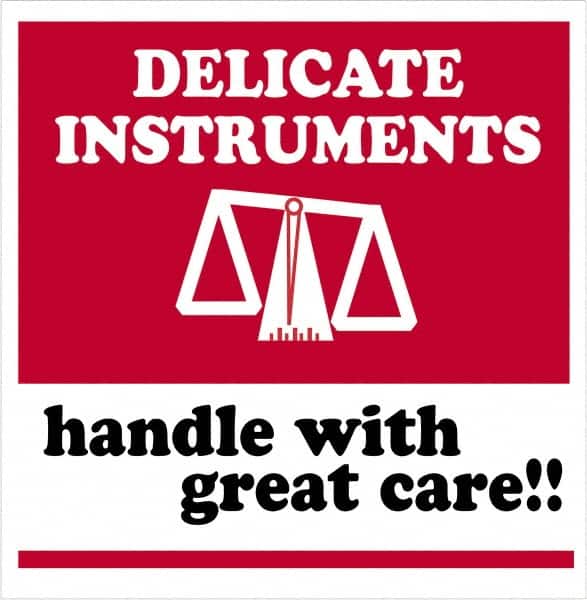 Tape Logic - 4" Long, Red, Black on White Paper Shipping Label - For Multi-Use - Exact Tooling