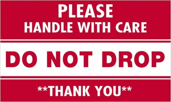 Tape Logic - 5" Long, Red/White Paper Shipping Label - For Multi-Use - Exact Tooling