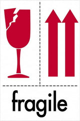 Tape Logic - 6" Long, Red, Black on White Paper Shipping Label - For Multi-Use - Exact Tooling