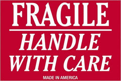 Tape Logic - 3" Long, Red/White Paper Shipping Label - For Multi-Use - Exact Tooling