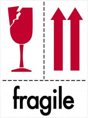 Tape Logic - 4" Long, Red, Black on White Paper Shipping Label - For Multi-Use - Exact Tooling