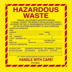 Tape Logic - 6" Long, Yellow/Red/Black/Gray Vinyl D.O.T. Labels - For Multi-Use - Exact Tooling