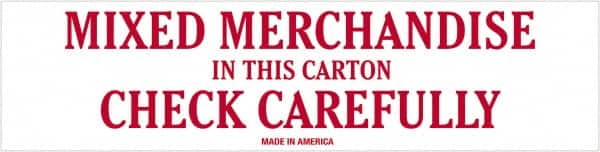 Tape Logic - 2" Long, Red/White Paper Shipping Label - For Multi-Use - Exact Tooling