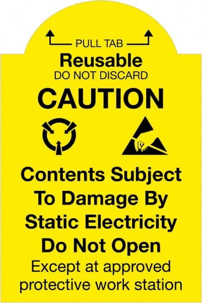 Tape Logic - 3" Long, Yellow/Black Paper Shipping Label - For Multi-Use - Exact Tooling