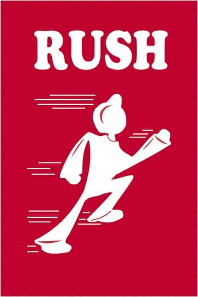 Tape Logic - 2" Long, Red/White Paper Shipping Label - For Multi-Use - Exact Tooling