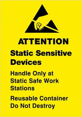 Tape Logic - 2-1/2" Long, Black & Yellow Paper Shipping Label - For Multi-Use - Exact Tooling