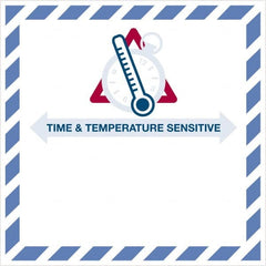 Tape Logic - 4-1/4" Long, White, Blue, & Red Paper D.O.T. Labels - For Multi-Use - Exact Tooling