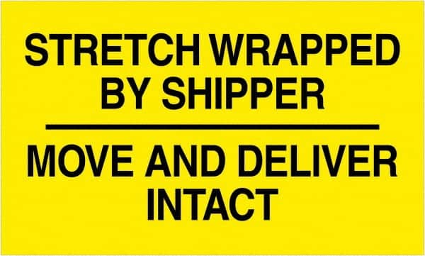 Tape Logic - 5" Long, Black & Yellow Paper Shipping Label - For Multi-Use - Exact Tooling