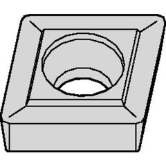 CCMT 432 Single-sided|T THM, 1/32″ Corner Radius, 3/16″ Thick, 1/2″ Inscribed Circle, Uncoated, Turning Indexable Insert - Exact Tooling