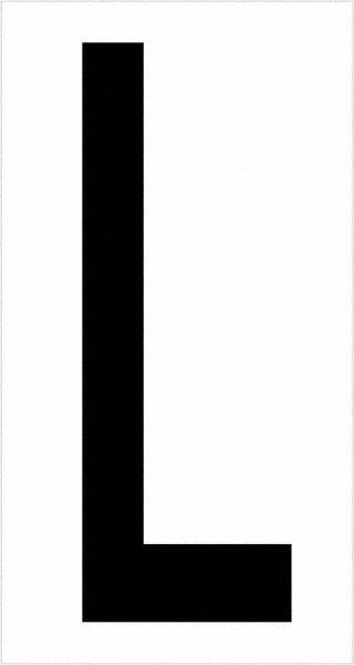 Tape Logic - 3-1/2" Long, Black/White Vinyl Letters - For Multi-Use - Exact Tooling