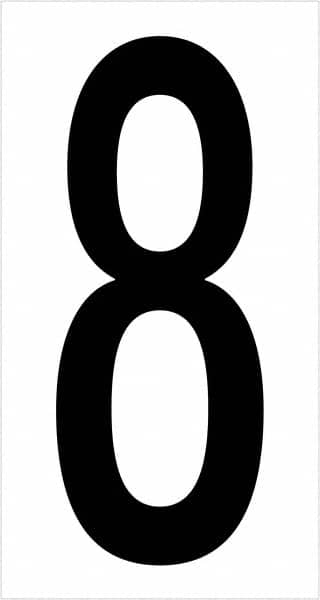 Tape Logic - 3-1/2" Long, Black/White Vinyl Numbers - For Multi-Use - Exact Tooling