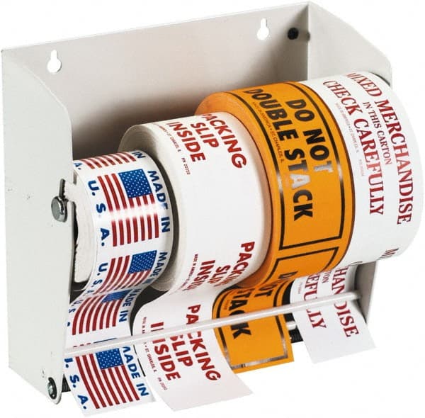 Tape Logic - 8-1/2" Long, White Metal Label Dispensers - For Multi-Use - Exact Tooling