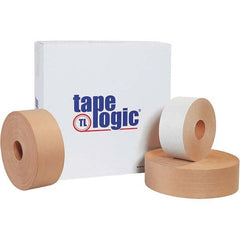 Tape Logic - 3" x 375' Kraft Water Activated Adhesive Packaging Tape - Paper Backing, 5 mil Thick - Exact Tooling