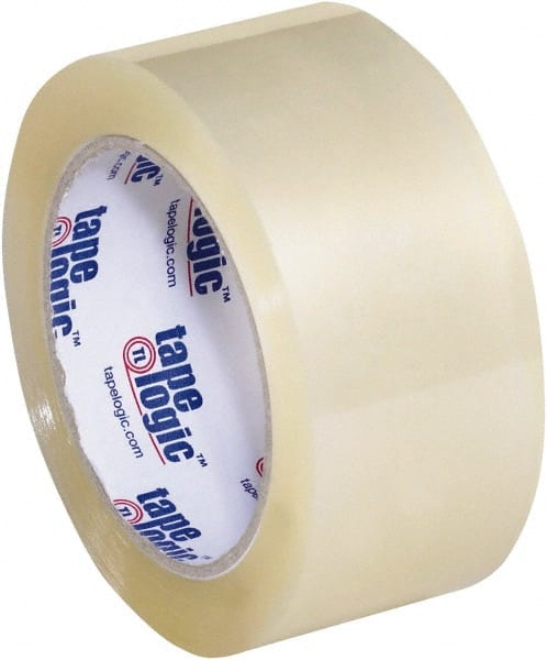 Tape Logic - 2" x 55 Yd Clear Acrylic Adhesive Packaging Tape - Polypropylene Film Backing, 3.5 mil Thick, 33.7 Lb Tensile Strength - Exact Tooling