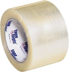 Tape Logic - 3" x 110 Yd Clear Hot Melt Adhesive Packaging Tape - Polypropylene Film Backing, 1.9 mil Thick, 22 Lb Tensile Strength - Exact Tooling