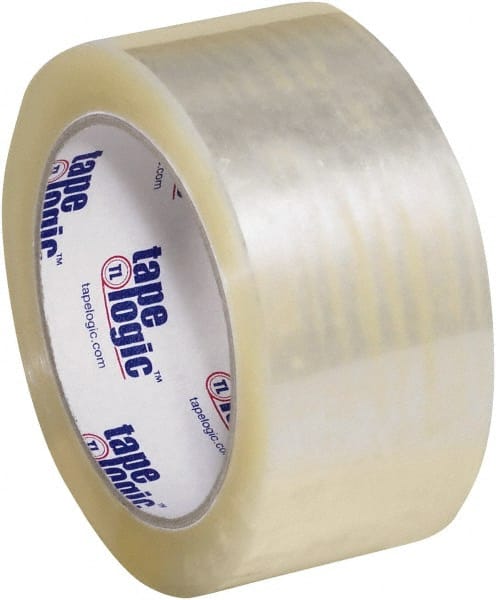 Tape Logic - 2" x 55 Yd Clear Hot Melt Adhesive Packaging Tape - Polypropylene Film Backing, 3 mil Thick, 45 Lb Tensile Strength - Exact Tooling