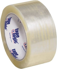 Tape Logic - 2" x 55 Yd Clear Hot Melt Adhesive Packaging Tape - Polypropylene Film Backing, 3 mil Thick, 45 Lb Tensile Strength - Exact Tooling