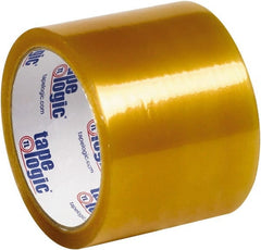Tape Logic - 3" x 110 Yd Clear Rubber Adhesive Packaging Tape - PVC Film Backing, 2.1 mil Thick, 25 Lb Tensile Strength - Exact Tooling