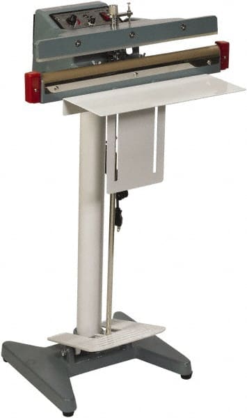 Value Collection - 12" Max Seal, 24 mil Thick, Foot Operated Thermal Impulse Sealer - 600 Watts - Exact Tooling