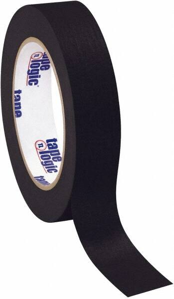 Tape Logic - 1" Wide x 60 Yd Long Black Crepe Paper Masking Tape - 4.9 mil Thick - Exact Tooling