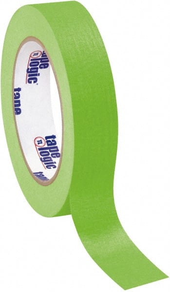 Tape Logic - 1" Wide x 60 Yd Long Green Crepe Paper Masking Tape - 4.9 mil Thick - Exact Tooling