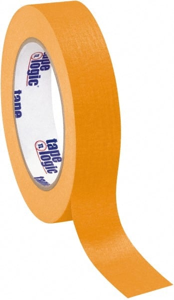 Tape Logic - 1" Wide x 60 Yd Long Orange Crepe Paper Masking Tape - 4.9 mil Thick - Exact Tooling