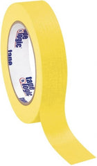 Tape Logic - 1" Wide x 60 Yd Long Yellow Crepe Paper Masking Tape - 4.9 mil Thick - Exact Tooling