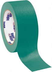 Tape Logic - 2" Wide x 60 Yd Long Green Crepe Paper Masking Tape - 4.9 mil Thick - Exact Tooling