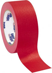 Tape Logic - 2" Wide x 60 Yd Long Red Crepe Paper Masking Tape - 4.9 mil Thick - Exact Tooling