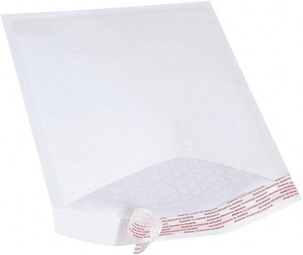 Value Collection - 12" Long x 8-1/2" Wide Peel-Off Self-Seal Bubble Mailer - White - Exact Tooling