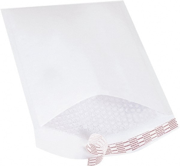 Made in USA - 14-1/2" Long x 9-1/2" Wide Peel-Off Self-Seal Bubble Mailer - White - Exact Tooling