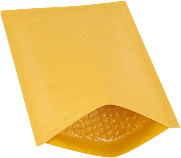 Made in USA - 12" Long x 7-1/4" Wide Regular Bubble Mailer - Kraft - Exact Tooling