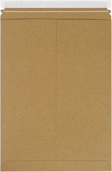 Made in USA - 18" Long x 13" Wide Peel-Off Self-Seal Flat Mailer - Kraft - Exact Tooling