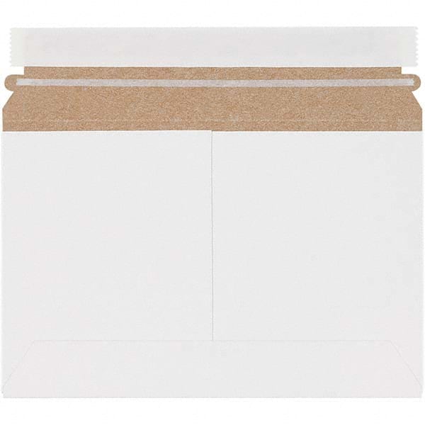 Made in USA - 6" Long x 9-1/2" Wide Peel-Off Self-Seal Flat Mailer - White - Exact Tooling