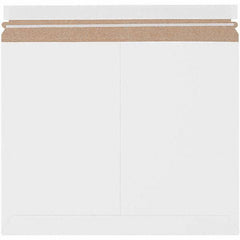 Made in USA - 11-7/8" Long x 14-7/8" Wide Peel-Off Self-Seal Flat Mailer - White - Exact Tooling