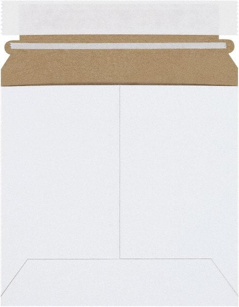 Made in USA - 6" Long x 6-3/8" Wide Peel-Off Self-Seal Flat Mailer - White - Exact Tooling