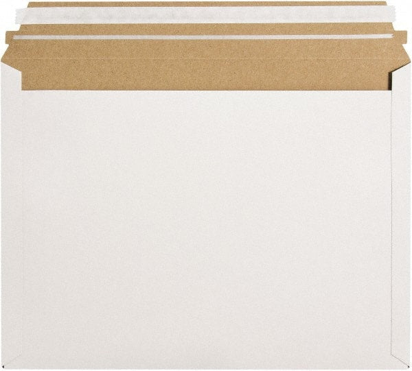 Made in USA - 9-1/2" Long x 12-1/2" Wide Peel-Off Self-Seal Flat Mailer - White - Exact Tooling