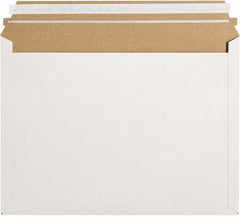Made in USA - 9-1/2" Long x 12-1/2" Wide Peel-Off Self-Seal Flat Mailer - White - Exact Tooling